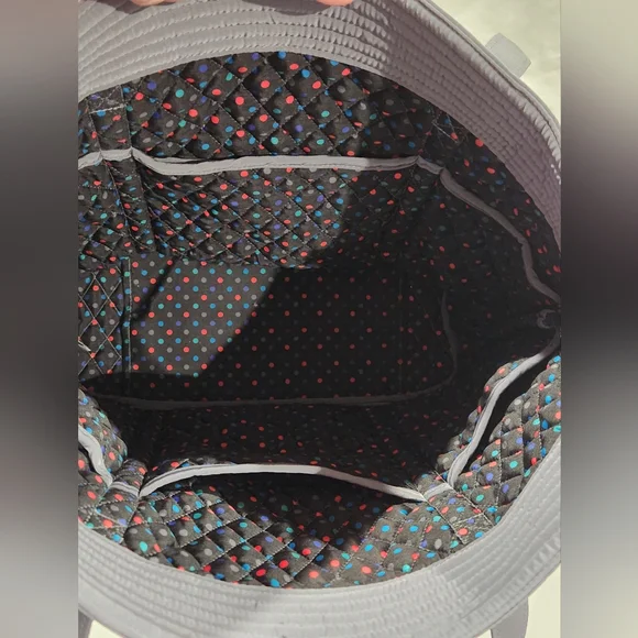 Vera Bradley Carbon Gray Quilted Tote. NWT - Picture 6 of 6